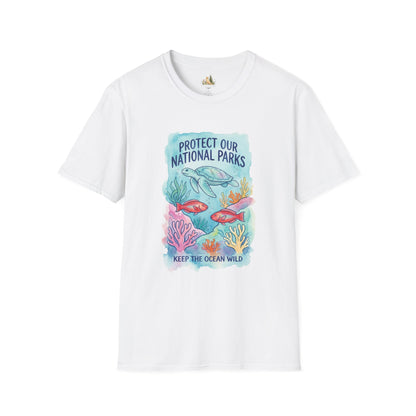Protect Our National Parks Turtle Tee — Keep the Ocean Wild Conservation T-Shirt