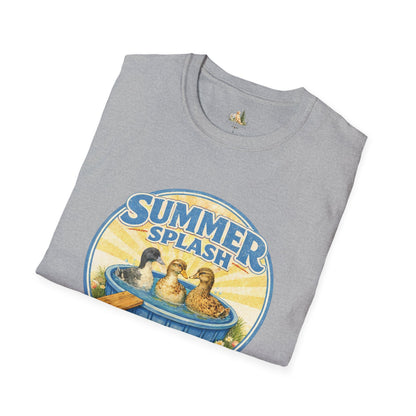 Unisex Summer Splash Tee — Vintage Ducklings Graphic T‑Shirt (Light Weight, Ultra Soft Tee)
