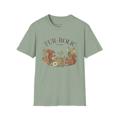 T-Shirt — "FUR-ROLIC" Squirrel Graphic Tee (Est. 2022) — Whimsical Nature Lover Shirt