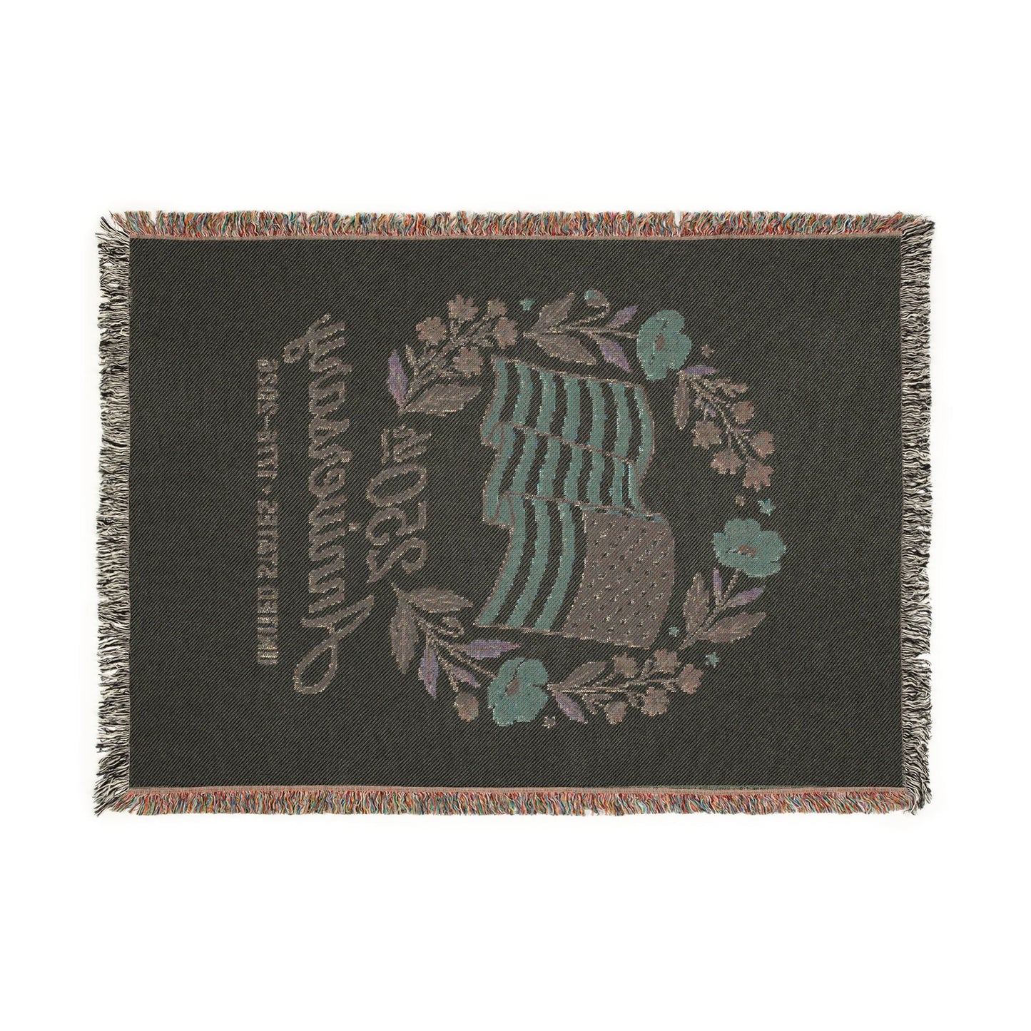 25th Anniversary American Flag Woven Blanket — Patriotic Anniversary Throw