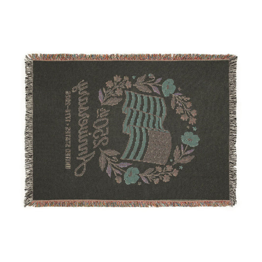 25th Anniversary American Flag Woven Blanket — Patriotic Anniversary Throw