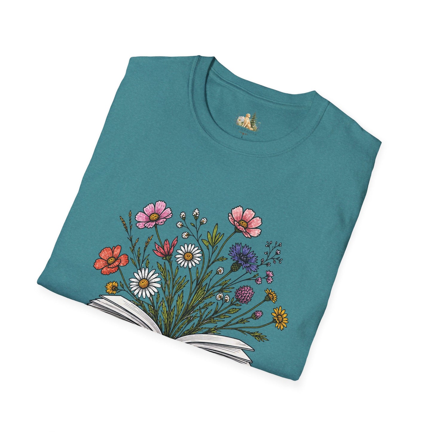 Floral Book Tee — “Just One More Chapter” Graphic T-Shirt