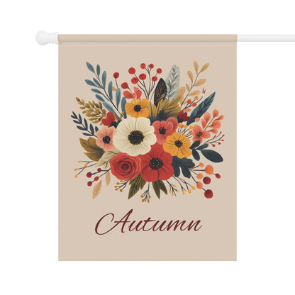 Autumn Floral Garden Flag — Fall Bouquet Yard Banner