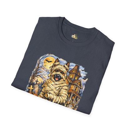 Unisex Mummy German Shepherd Halloween T-Shirt - What Tails Lurk Behind The Pines Collection