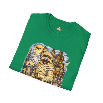 Unisex Mummy German Shepherd Halloween T-Shirt - What Tails Lurk Behind The Pines Collection