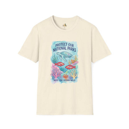 Protect Our National Parks Turtle Tee — Keep the Ocean Wild Conservation T-Shirt