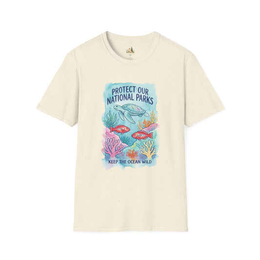 Protect Our National Parks Turtle Tee — Keep the Ocean Wild Conservation T-Shirt