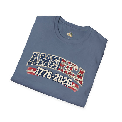 Unisex America 1776-2026 Patriotic Tee (Light Weight, Ultra Soft Tee)