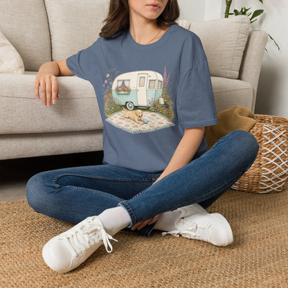 Vintage Camper T-Shirt — Cozy Caravan & Picnic Design(Light Weight, Ultra Soft)