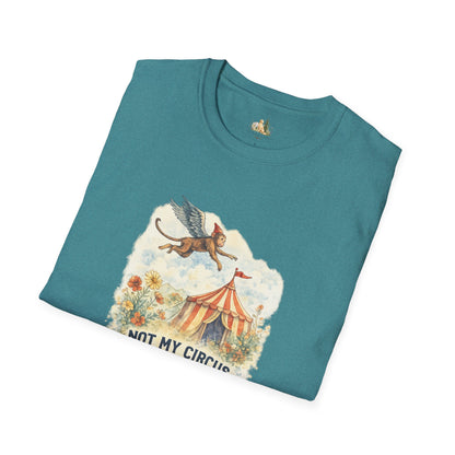 T-Shirt — Vintage Circus Monkey 'Not My Circus, Not My Monkeys' Graphic Tee (Light Weight, Ultra Soft Tee)