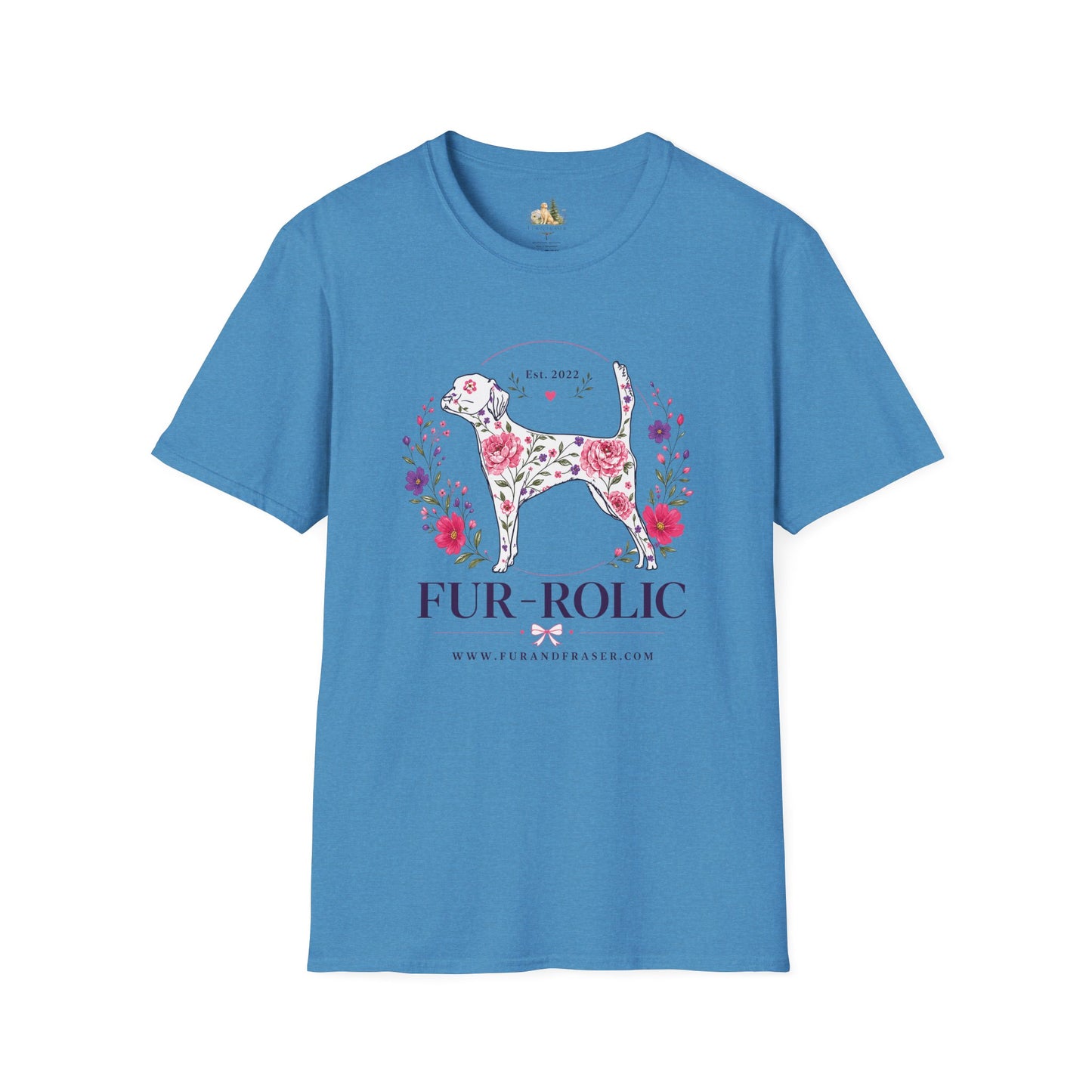 Floral Dog Tee — “FUR-ROLIC” Graphic T-Shirt (Est. 2022)