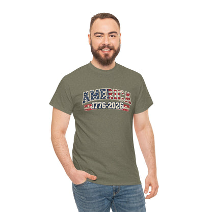 Unisex America 1776-2026 Patriotic Tee (Heavy Weight Cotton)
