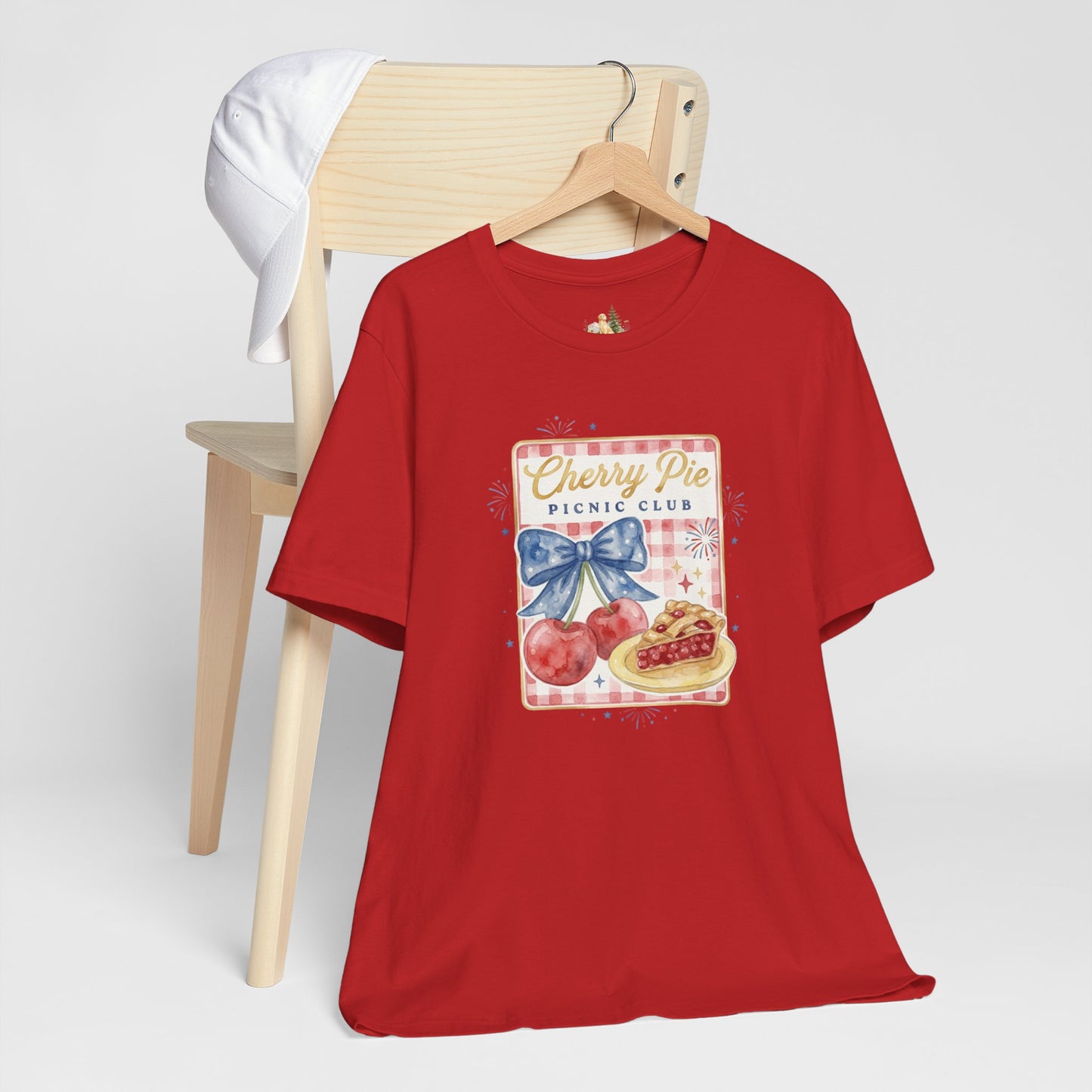 Cherry Pie Picnic Club Tee | 4th of July Retro Americana, vintage flag stars