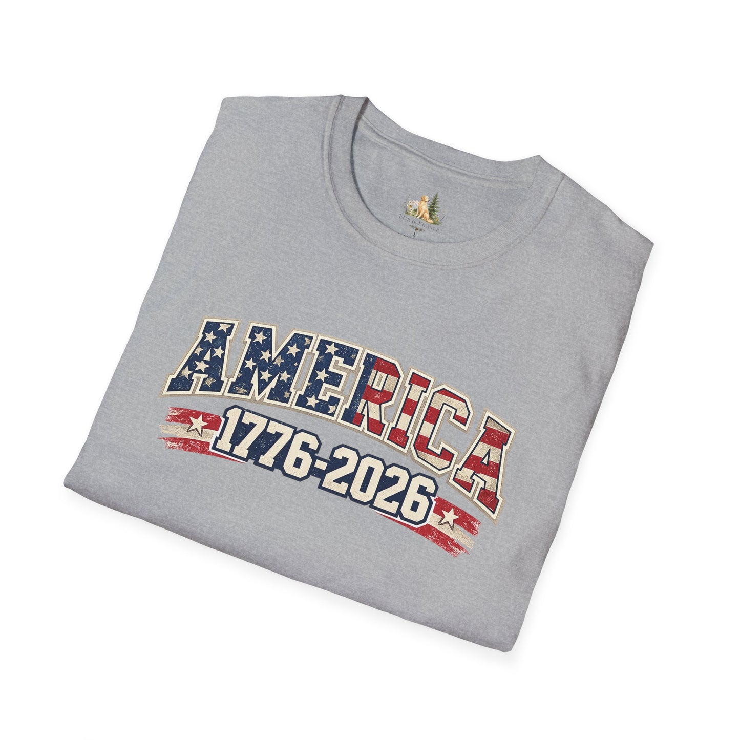 Unisex America 1776-2026 Patriotic Tee (Light Weight, Ultra Soft Tee)