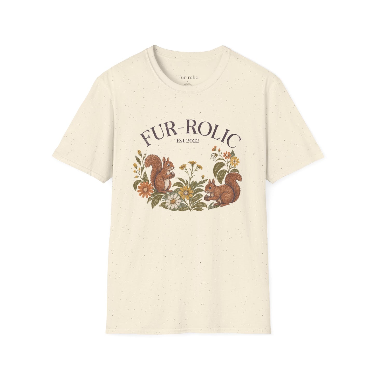 T-Shirt — "FUR-ROLIC" Squirrel Graphic Tee (Est. 2022) — Whimsical Nature Lover Shirt