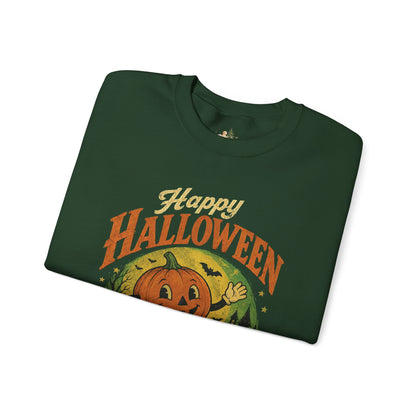 Unisex Happy Halloween Pumpkin Crewneck Sweatshirt