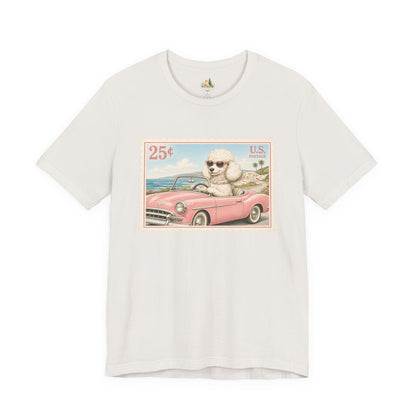Vintage Pup Roadtrip T-Shirt — Retro Stamp Design (25)