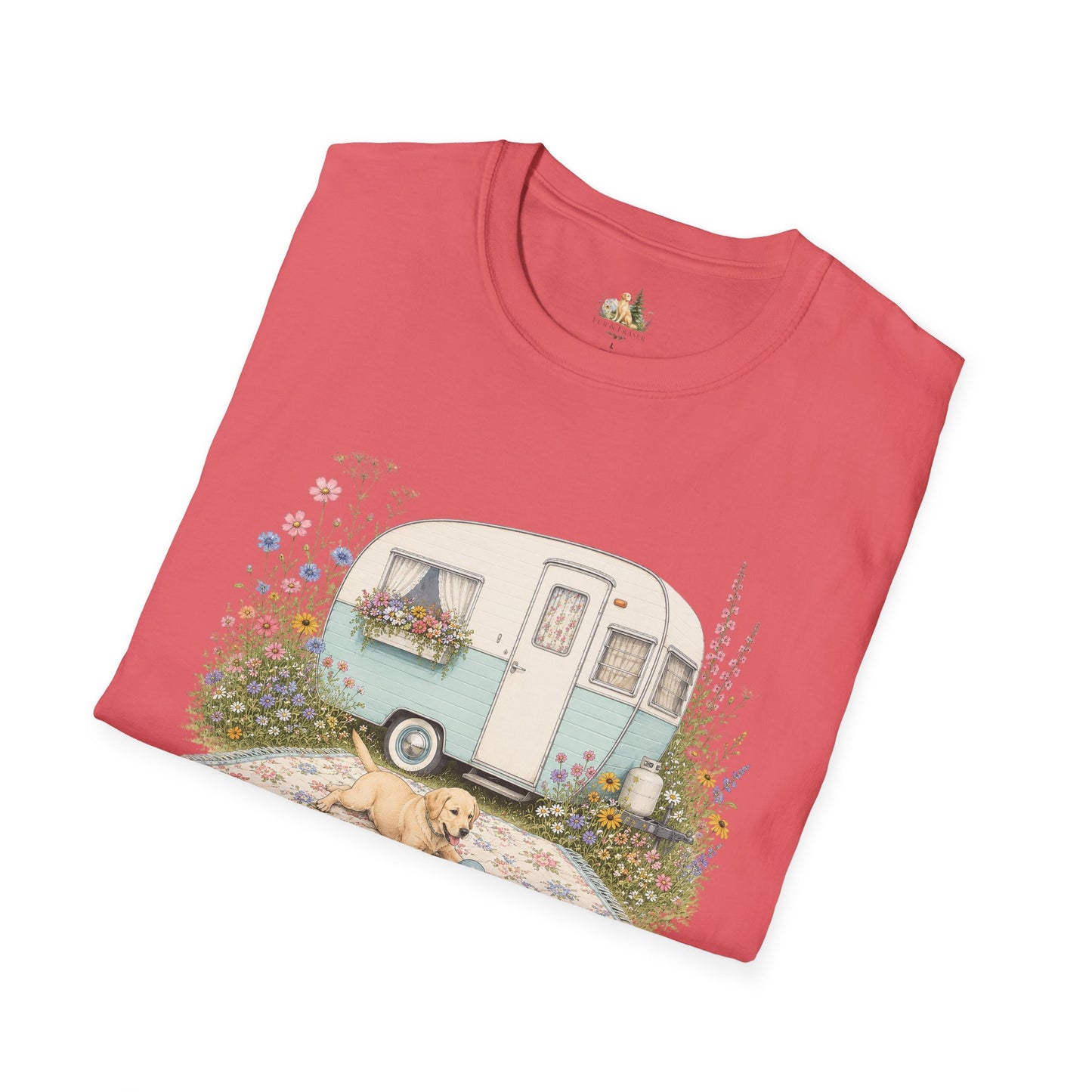 Vintage Camper T-Shirt — Cozy Caravan & Picnic Design(Light Weight, Ultra Soft)