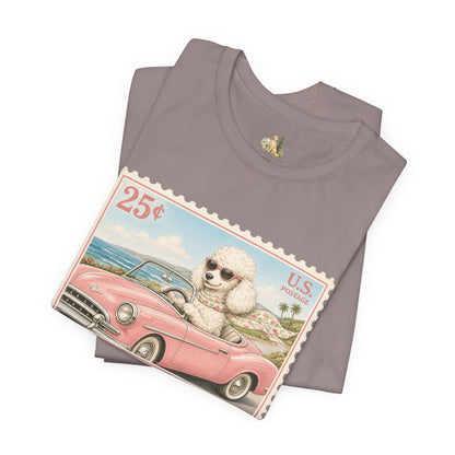 Vintage Pup Roadtrip T-Shirt — Retro Stamp Design (25)