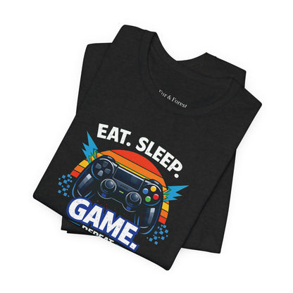 Gaming Controller Graphic Tee — "GAME" Retro Sunset Video Game T-Shirt