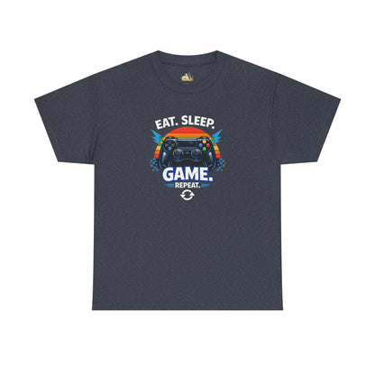 Gaming Controller Graphic Tee — "GAME" Retro Sunset Video Game T-Shirt (Heavy Weight Tee)