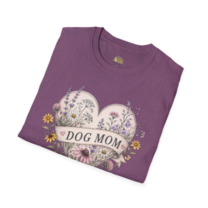 Dog Mom Floral Heart T-Shirt