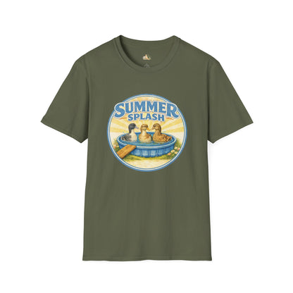 Unisex Summer Splash Tee — Vintage Ducklings Graphic T‑Shirt (Light Weight, Ultra Soft Tee)