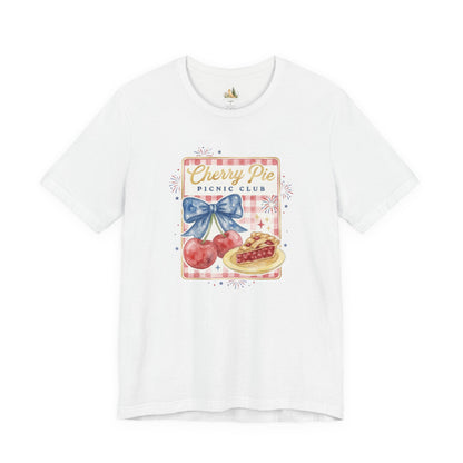 Cherry Pie Picnic Club Tee | 4th of July Retro Americana, vintage flag stars