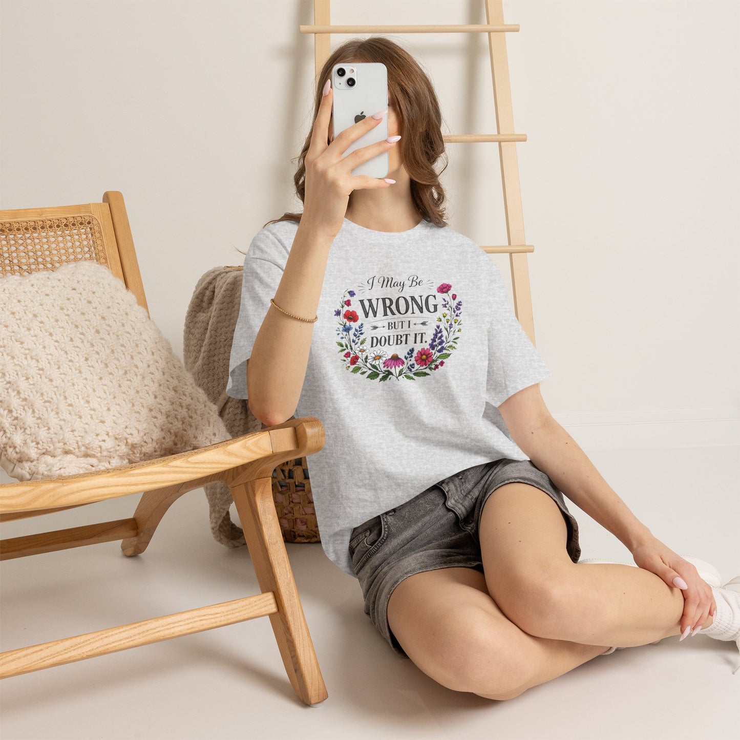 Floral 'I May Be Wrong But I Doubt It' T-Shirt