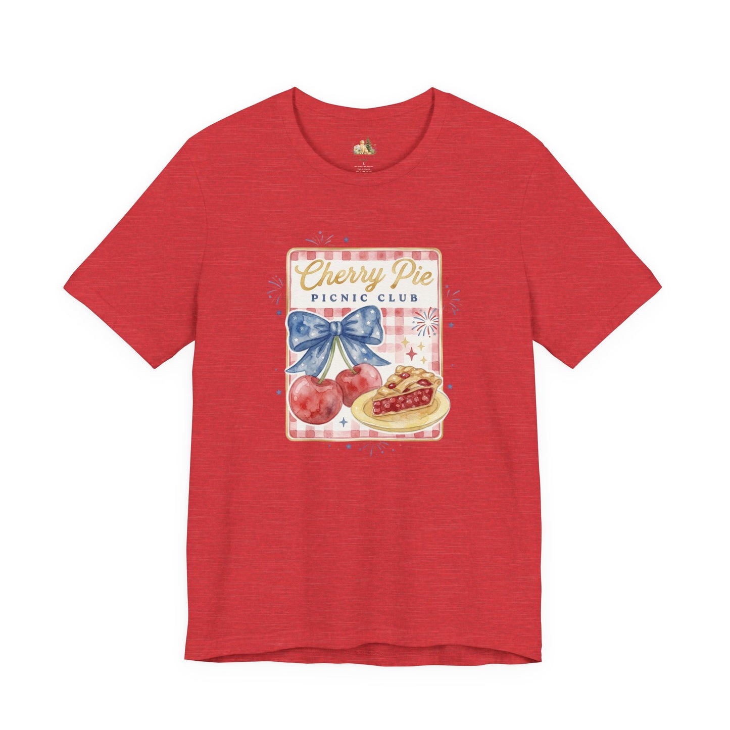 Cherry Pie Picnic Club Tee | 4th of July Retro Americana, vintage flag stars