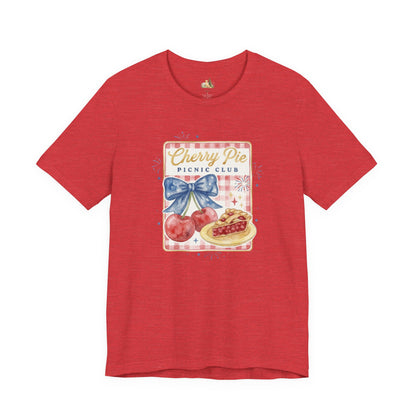 Cherry Pie Picnic Club Tee | 4th of July Retro Americana, vintage flag stars