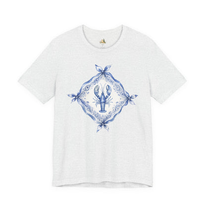 T-Shirt — Blue Delft Lobster Bandana Graphic Tee