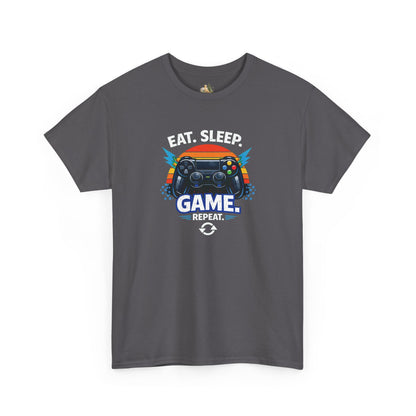 Gaming Controller Graphic Tee — "GAME" Retro Sunset Video Game T-Shirt (Heavy Weight Tee)