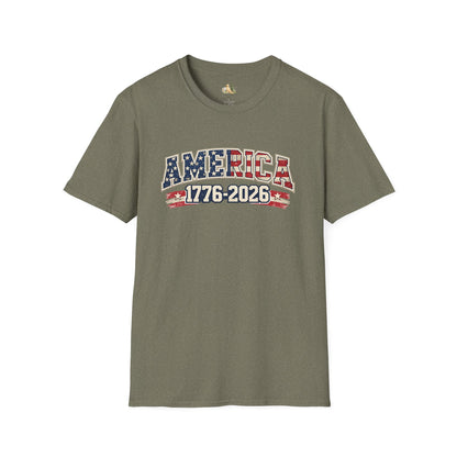 Unisex America 1776-2026 Patriotic Tee (Light Weight, Ultra Soft Tee)