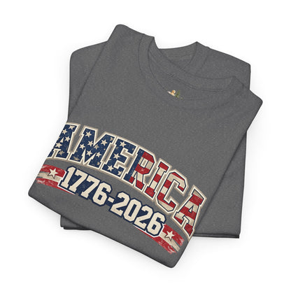 Unisex America 1776-2026 Patriotic Tee (Heavy Weight Cotton)
