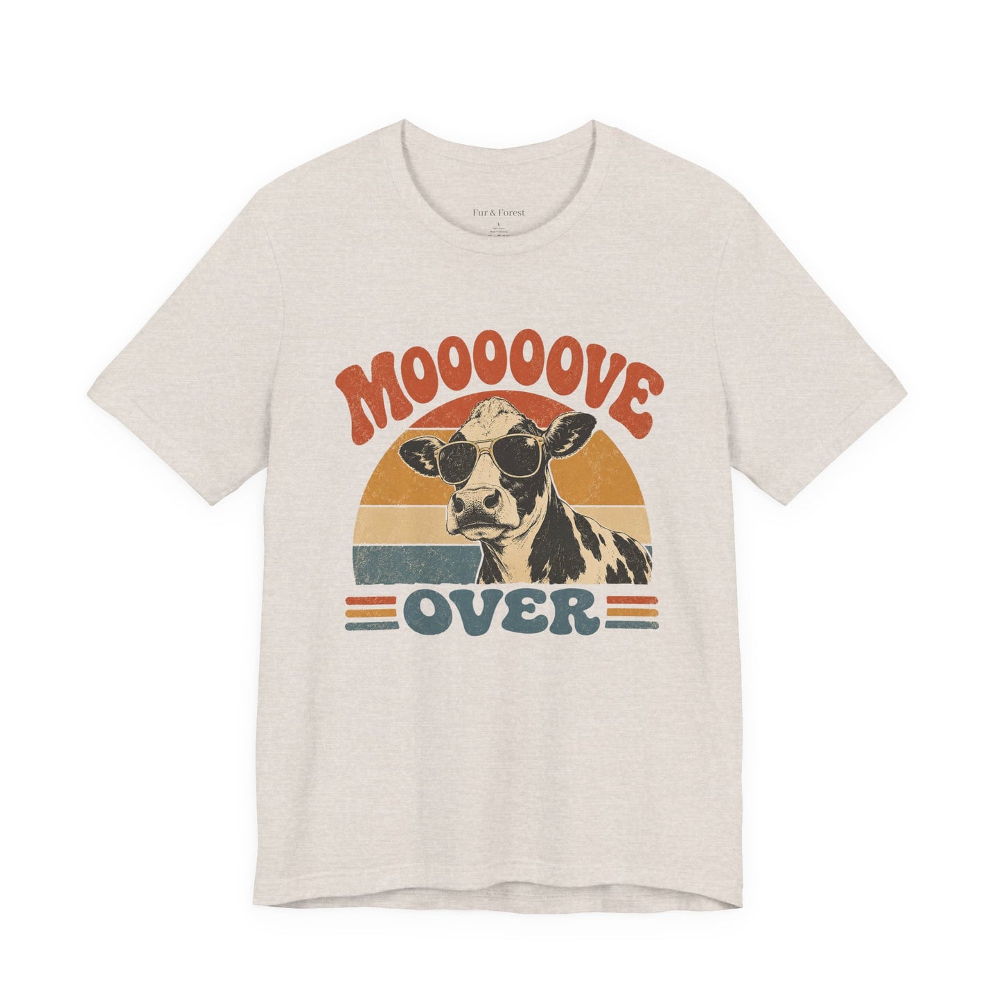 Mooove Over Cow Tee – Retro Vintage Farm Animal Graphic T-Shirt