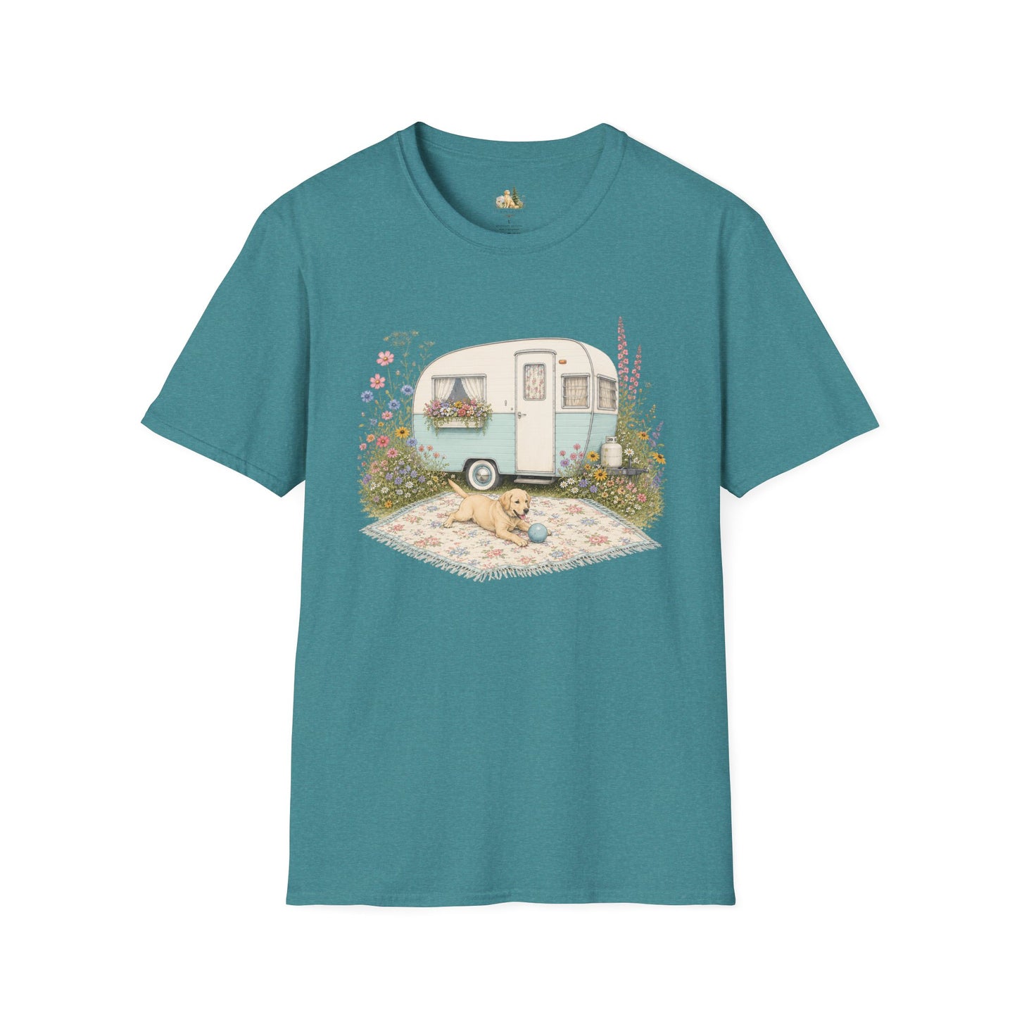 Vintage Camper T-Shirt — Cozy Caravan & Picnic Design(Light Weight, Ultra Soft)