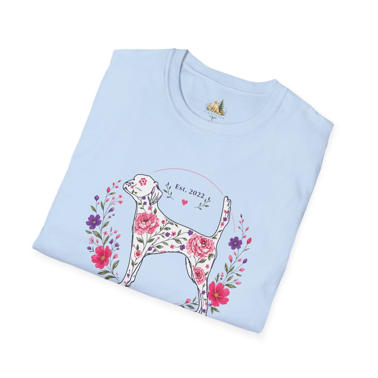 Floral Dog Tee — “FUR-ROLIC” Graphic T-Shirt (Est. 2022)