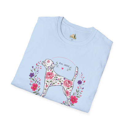 Floral Dog Tee — “FUR-ROLIC” Graphic T-Shirt (Est. 2022)