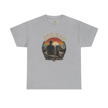 Dog Dad T-Shirt – Vintage "Loyal. Faithful. Best Friend." Graphic Tee for Dog Lovers