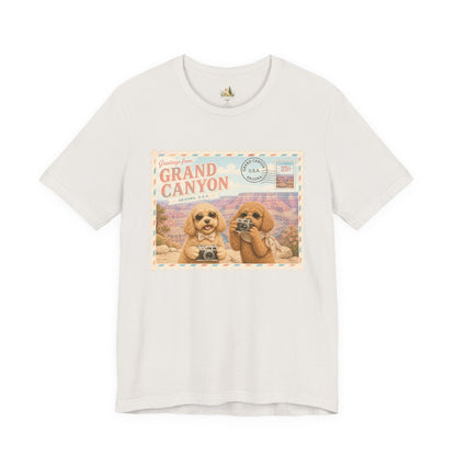 Grand Canyon Pups T-Shirt | Vintage Postcard Dogs Travel Design