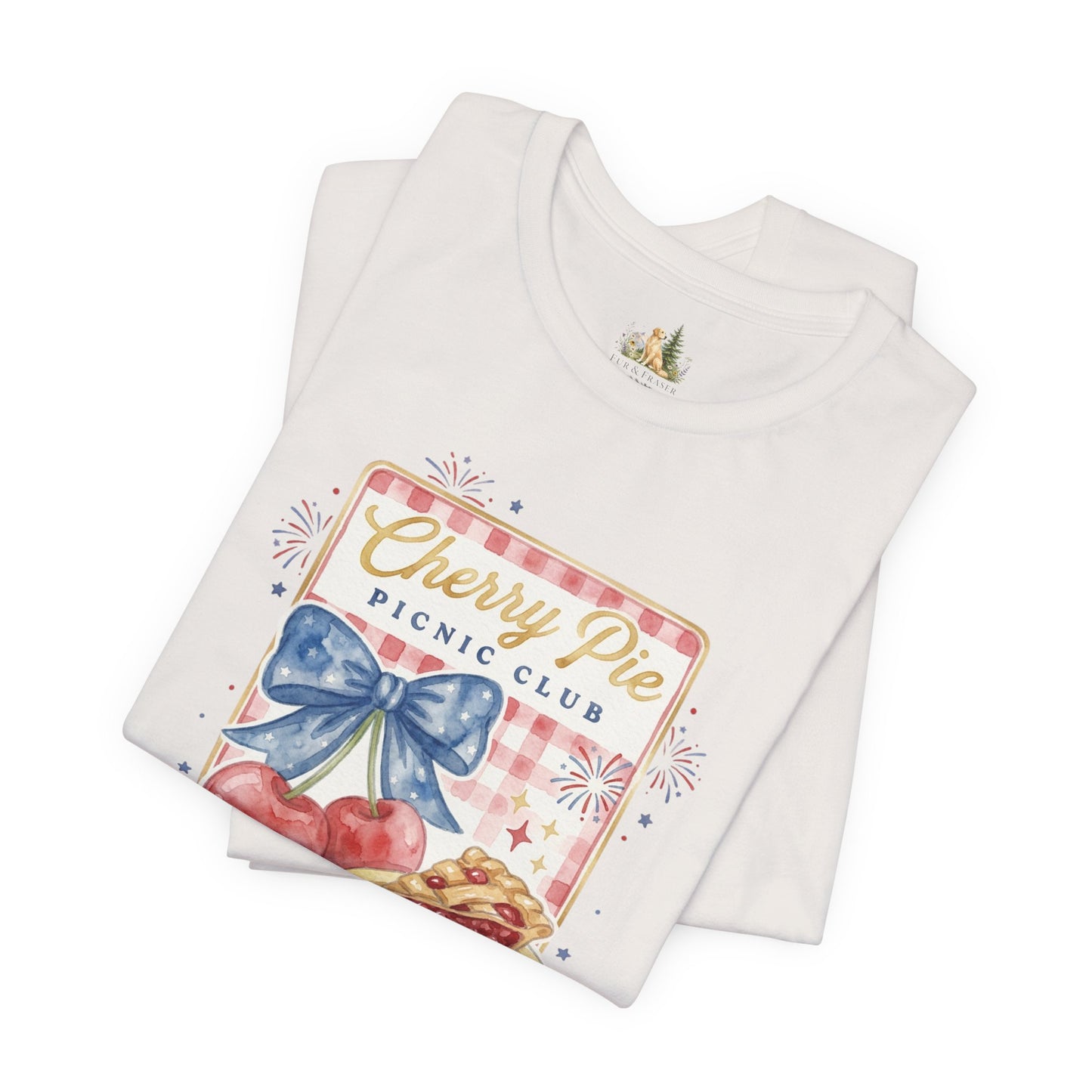 Cherry Pie Picnic Club Tee | 4th of July Retro Americana, vintage flag stars