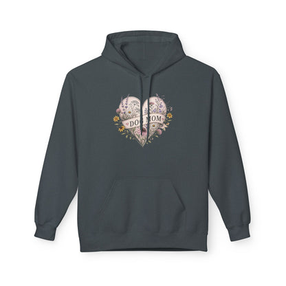 Hoodie — Floral Heart "Dog Mom" Graphic