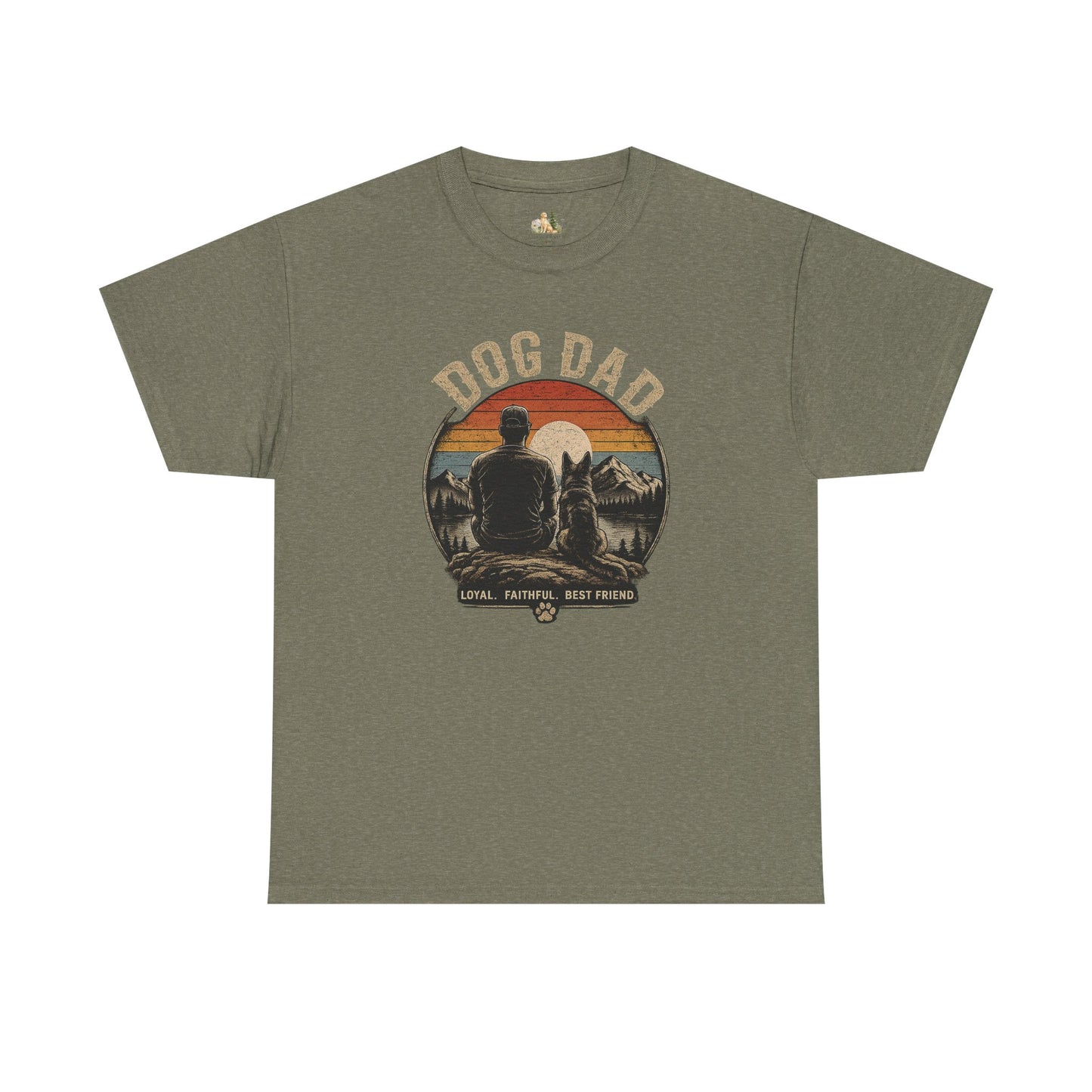 Dog Dad T-Shirt – Vintage "Loyal. Faithful. Best Friend." Graphic Tee for Dog Lovers