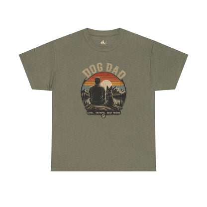 Dog Dad T-Shirt – Vintage "Loyal. Faithful. Best Friend." Graphic Tee for Dog Lovers