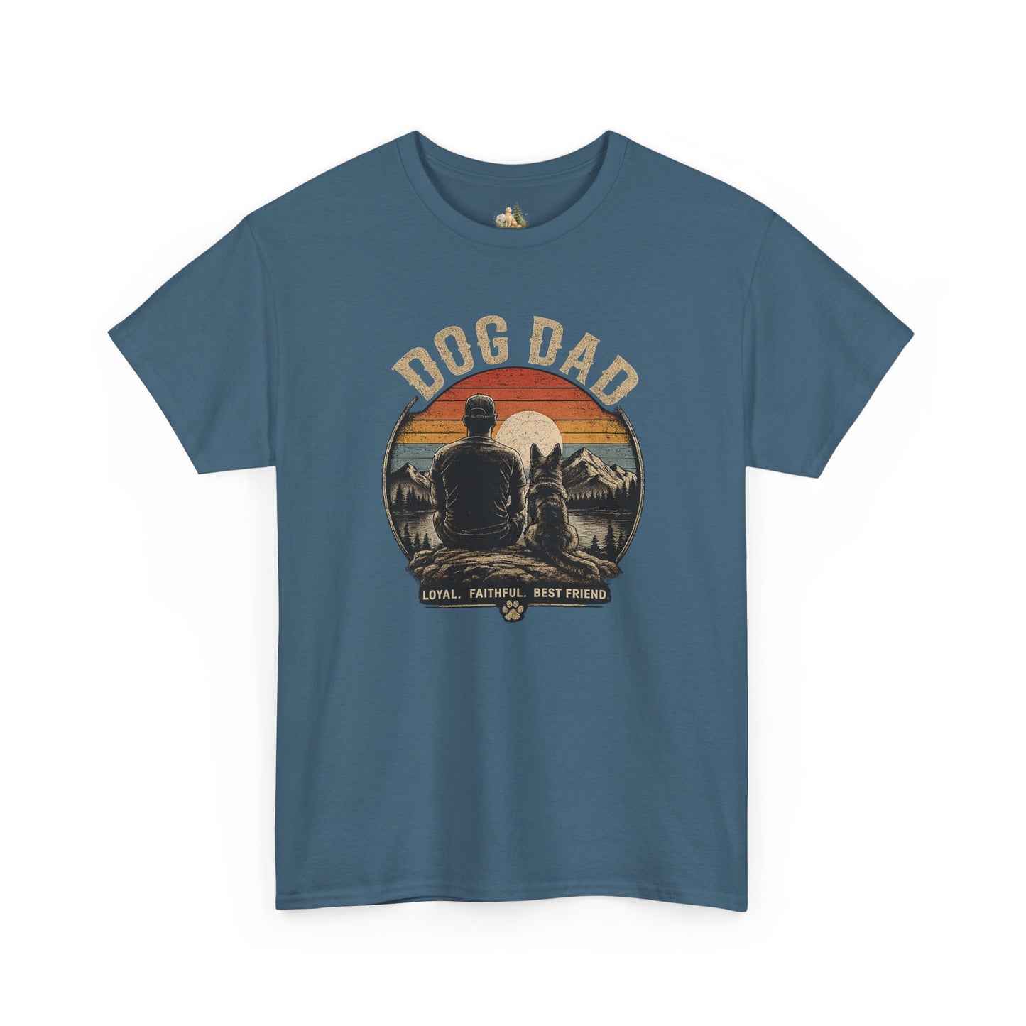 Dog Dad T-Shirt – Vintage "Loyal. Faithful. Best Friend." Graphic Tee for Dog Lovers