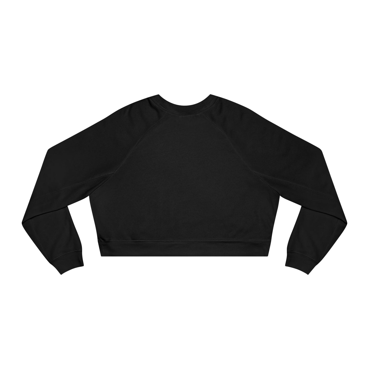 Cropped Pullover — Tiny Fiery Flowers Embroidered Fleece