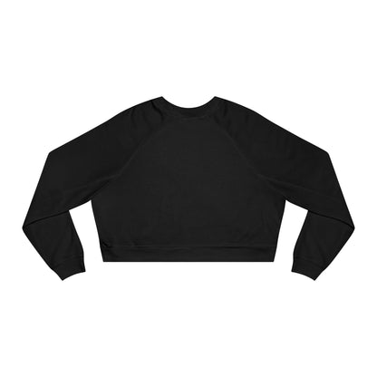 Cropped Pullover — Tiny Fiery Flowers Embroidered Fleece