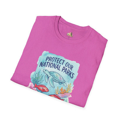 Protect Our National Parks Turtle Tee — Keep the Ocean Wild Conservation T-Shirt