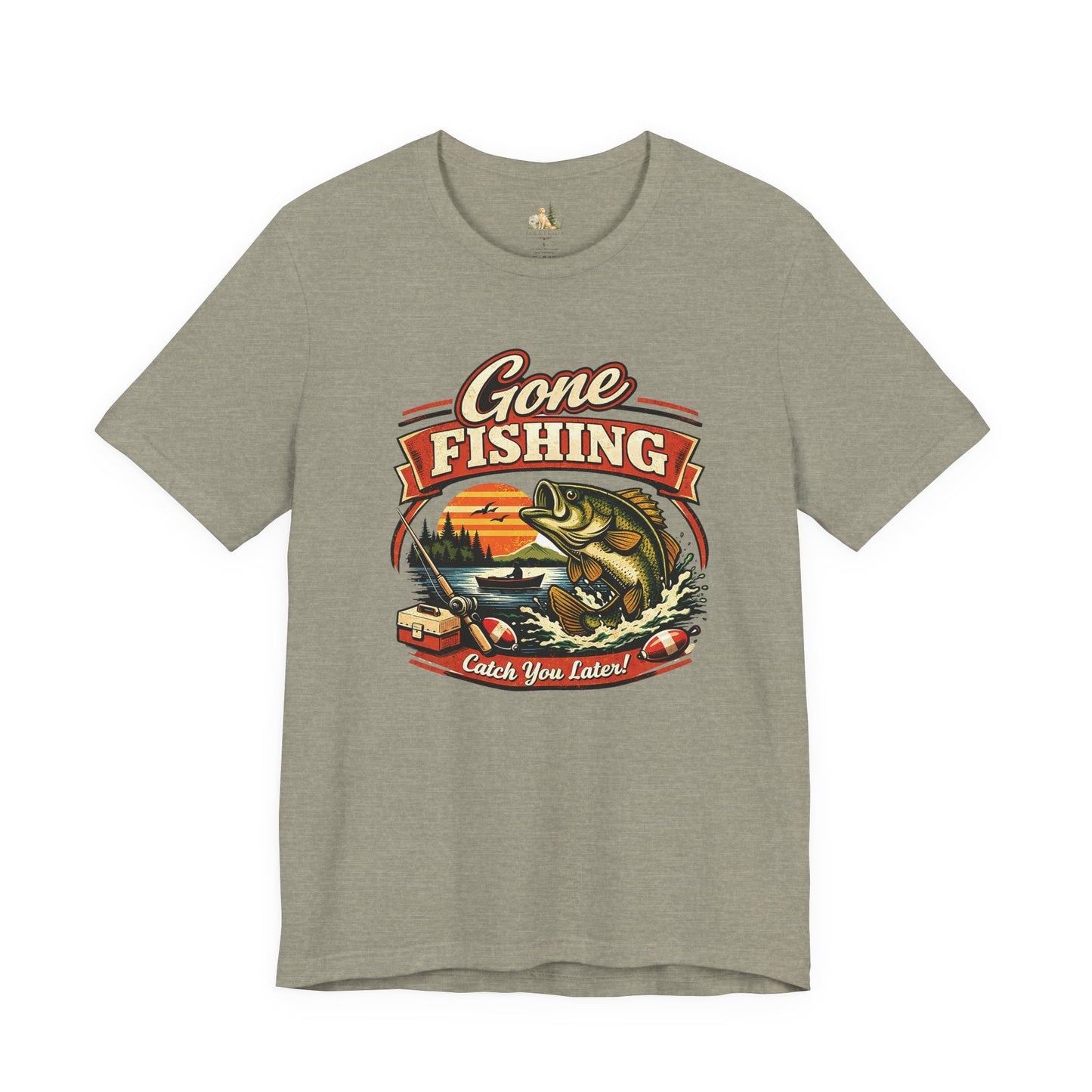 Gone Fishing Graphic Tee — "Gone Fishing, Catch You Later" Fishing T-Shirt